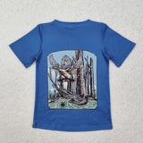 BT1150 baby boys duck blue short sleeves shirt top