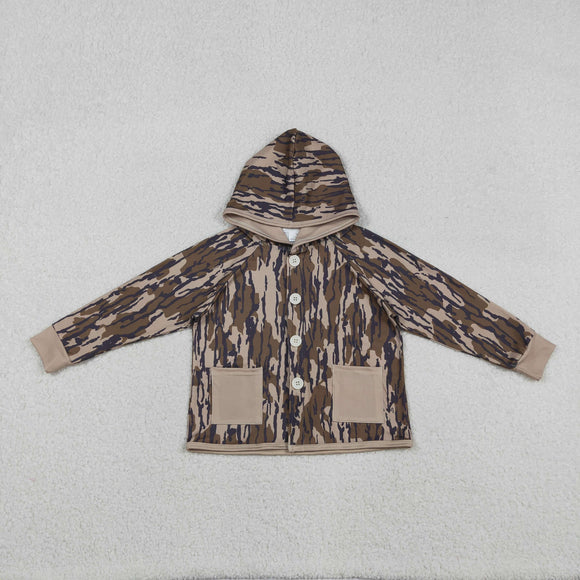 BT1441 long sleeve camo milk silk coat