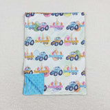 BL0117--  Easter rabbit tractor blanket