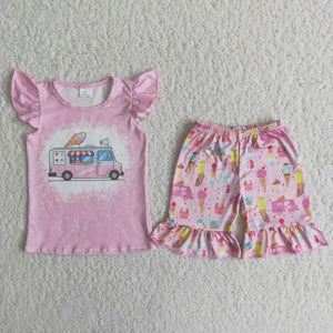 C6-11 ice cream  print Girl's Summer outfits