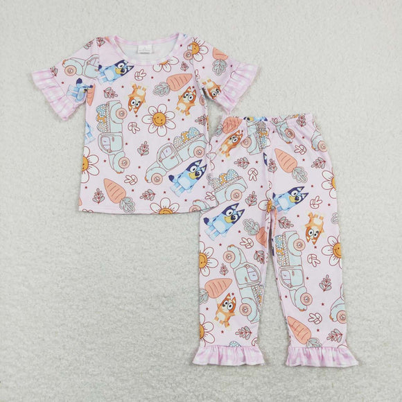 GSPO1278---carrot dog short sleeve girls outfits