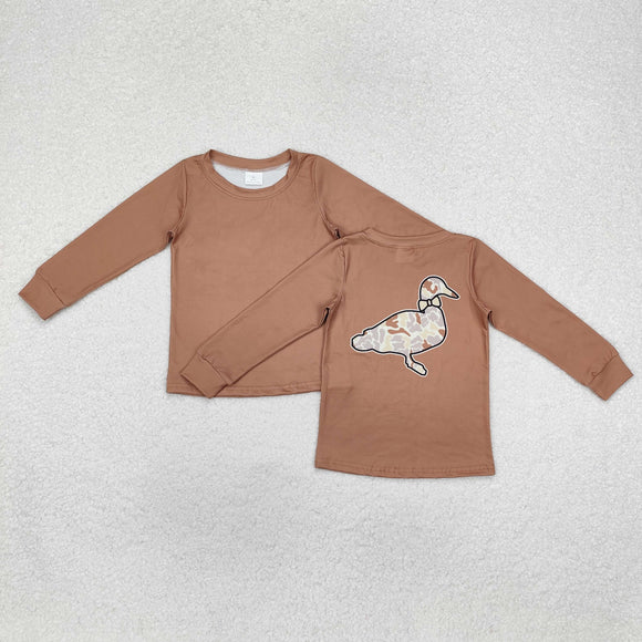 BT0950 long sleeve hunting ducks  top