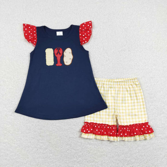 GSSO0452-- summer crayfish navy girls outfits