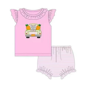 GBO0200--pre order Easter  bummies carrot & car pink outfits