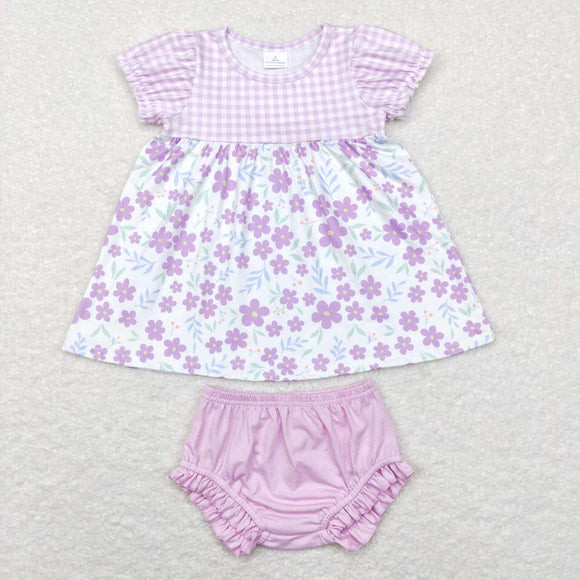 GBO0214--floral purple bummies outfits