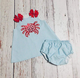 GBO0267--Embroidery pre order crab girls outfits