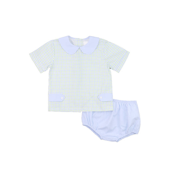 deadline: May 12 Short sleeves plaid top bummies baby boys outfits