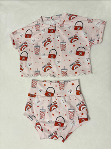 Pre-order GBO0460 Girls red cup Bummies outfits(Deadline Jan.11)