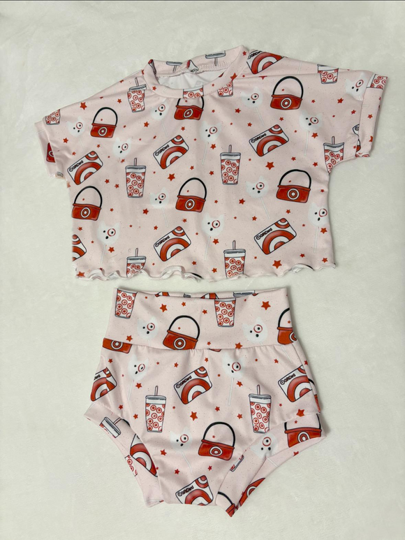 Pre-order GBO0460 Girls red cup Bummies outfits(Deadline Jan.11)