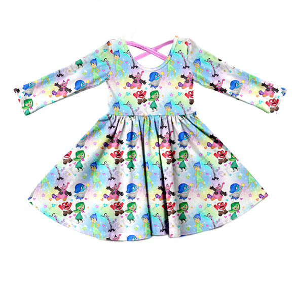 GSD0666 pre order long sleeve cartoon girls dress