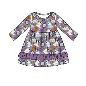 Pre-order GLD0718 baby Girls Halloween ghost Dress ( Deadline August 7 )