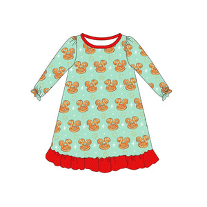 Pre-order GLD0721 baby Girls cartoon Dress ( Deadline August 7 )