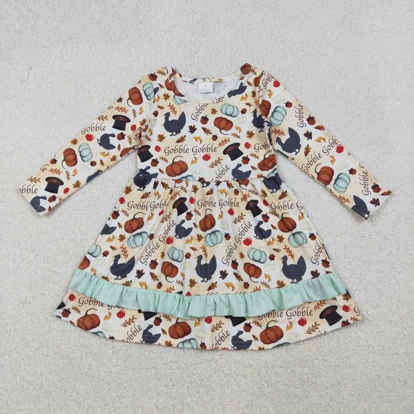 GLD0789 gobble baby girls dress  12/18M-7/8T