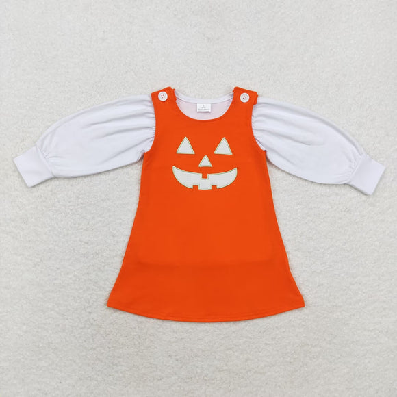 GLD0807  embroidery Halloween 2 orange  suspenders dress outfits