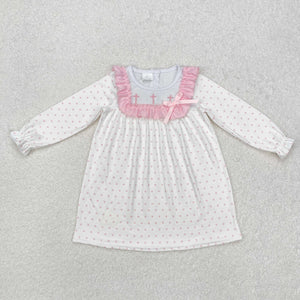 GLD0981 toddler clothes embriodery cross baby girl dress