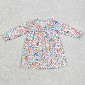 GLD0982  toddler clothes floral baby girl winter dress-2024.11.21