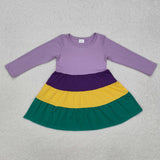 Matching Mardi Gras purple yellow green cotton clothing