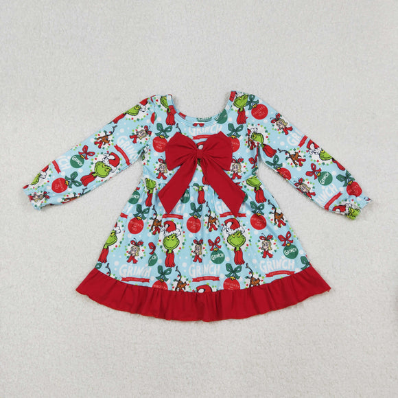 GLD1269  toddler clothes cartoon baby girl christmas winter dress