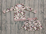 11.4 Pre-order GLD1480  girls duck camo long sleeve skirt outfits