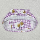 GLK0035 Mardi Gras Girls purple plaid Skirt