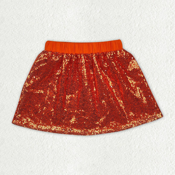 GLK0038--long sleeve orange sequin Skirt