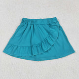 GLK0060 Girls blue floral Skirt