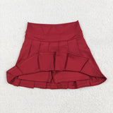 GLK0124 Girls Wine red Skirt yoga