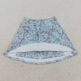 GLK0128 Girls green camo Skirt yoga