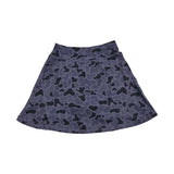 GLK0130 Girls black grey camo Skirt yoga