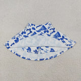 GLK0138  Girls girls cheer blue Skirt yoga