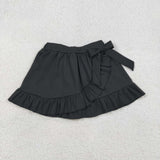 GLK0218 Girls girls black floral Skirt