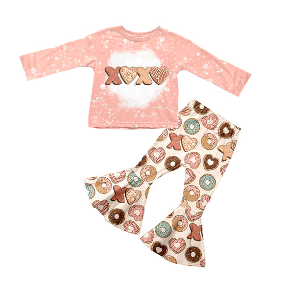 GLP0898--pre order long sleeve Valentine's Day pink  XOXO girls clothing