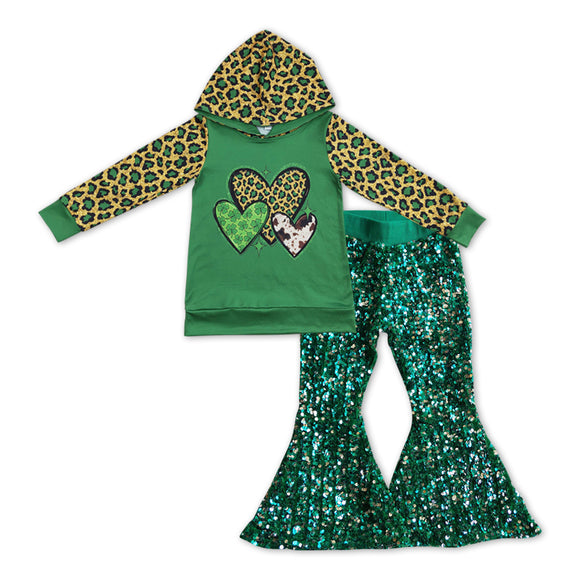 GLP1023--St. Patrick top + sequins pants girls clothing