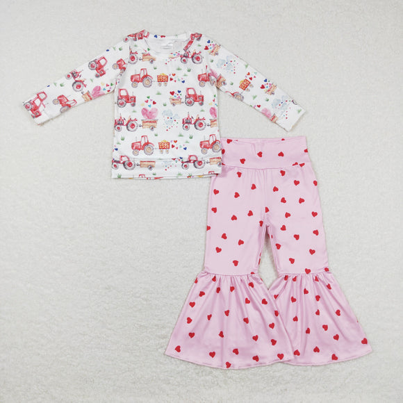 GLP1115 Valentine's Day tractor heart girls outfits