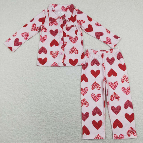GLP1136-- Valentine's Day long sleeve shirt pants girls outfits