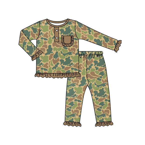 Pre-order GLP1354 Girls camo pajamas ( Deadline July 2 )