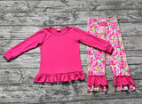 Pre-order GLP1462 long sleeve cotton floral girls outfits