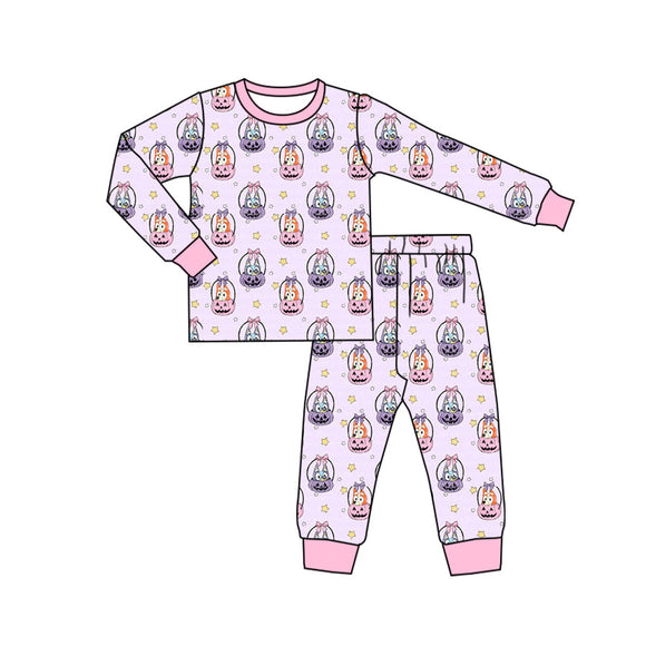 Pre-order GLP1593 baby girls pink pumpkin pajamas ( Deadline August 6 )