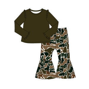 GLP2002 pre order long sleeve hunting camouflage girls outfits