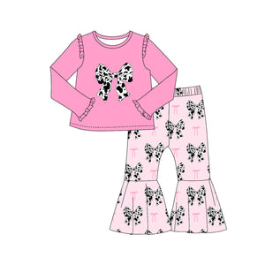 GLP2005 pre order long sleeve bow pink girls outfits