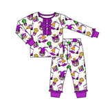 GLP2113  pre order long sleeve Mardi Gras  pajamas