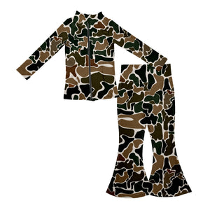 GLP2172  long sleeve camo yoga outfits