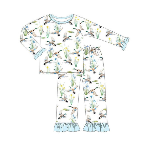 GLP2181  pre order long sleeve mallard ducks girls pajamas