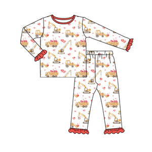 GLP2203 pre order Valentine's Day excavator girls pajamas