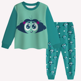 Pre-order GLP2241 baby Girl green cartoon pajamas