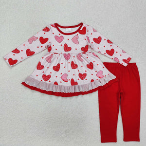 GLP2255 baby Girls Valentine's Day love heart outfits