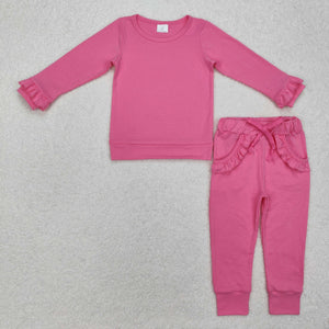 GLP2258 baby Girls pure rose cotton pajamas