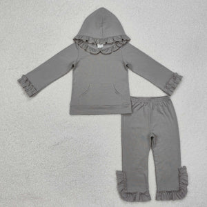 GLP2272 baby Girls grey hoodies set