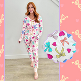 Pre-order GLP2275 adult women Valentine's Day pink pajamas