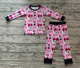 Pre-order GLP2280 baby Girls pink cartoon mouse pajamas ( Deadline Dec.17 )